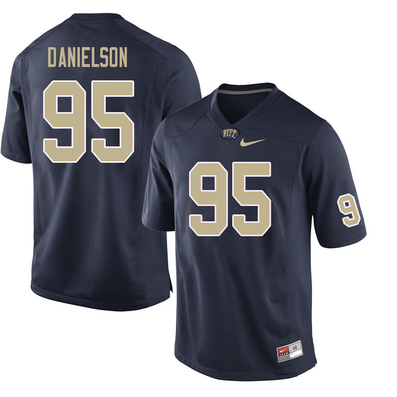 Men #95 Devin Danielson Pittsburgh Panthers College Football Jerseys Sale-Navy